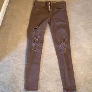 American Eagle Super Stretch Size 2 Jeans (Plum)